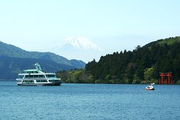 芦ノ湖と富士山